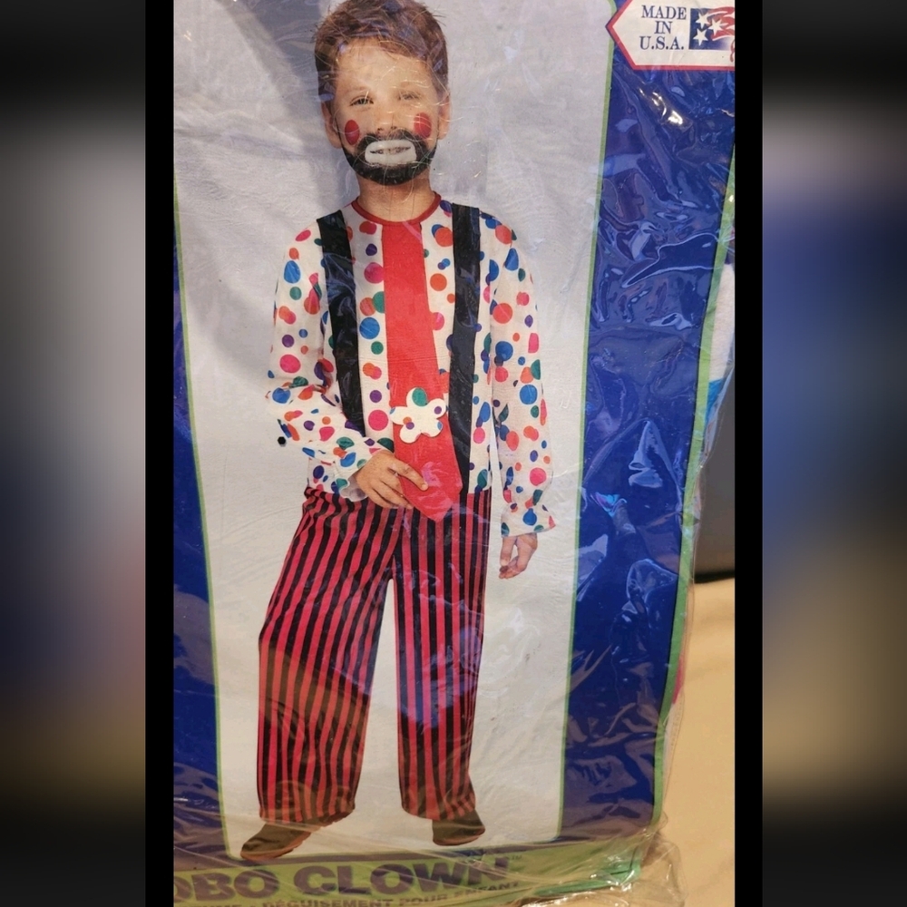 Hobo Clown Halloween Costume New Child Size Large 12-14